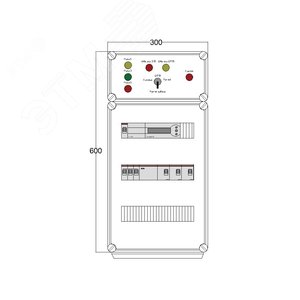 Щит управления электрообогревом HS 3x3400 D850 (в комплекте с терморегулятором)