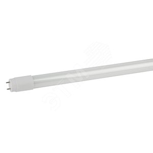 Лампа светодиодная LED 10 Вт 1000Лм 6500К трубка, стекло холодный G13, поворотный 170-265В LED T8-10W-865-G13-600mm Standart