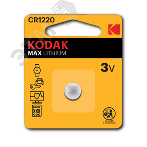 Батарейка CR1220-1BL MAX Lithium (60/240/61440)