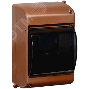 Бокс с прозрачной крышкой КМПн 2/4 для 4-х автоматических выключателей (Дуб)