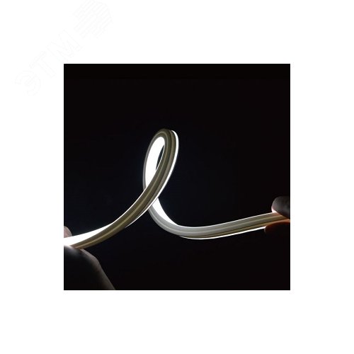 Гибкий неон 8Вт/м 24В 3000K IP67 544LED/м MOONLIGHT-3D-X544-10x10mm 5 м (вывод боковой, 3 года)