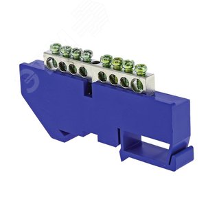 Шина нулевая N 63.08 (DIN изолятор) никель
