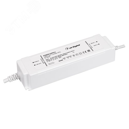 Блок питания ARPJ-SP-114700-PFC (80W, 57-114V, 0.7A) (IP67 Пластик, 5 лет)