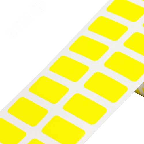 Этикетка в рулоне для ТТ печати, 16,5х5мм, из полиэстера, желтый глянцевый, 2шт./ряд, 5тыс.шт./упак.