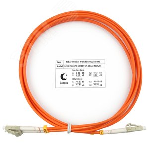 Патч-корд оптический duplex 2м LC-LC 62,5/125MM LSZH