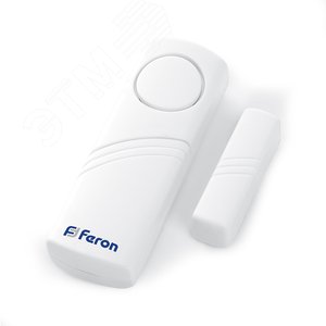 Звонок сигнализация 1 мелодия 2х1.5V/AA, громкоcть 90dB, белый, Feron