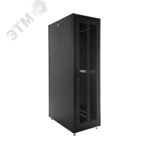 Шкаф 19'' телеком напольный ЭКОНОМ 48U (600 х 600) дверь перфорированная 2 шт., чёрный