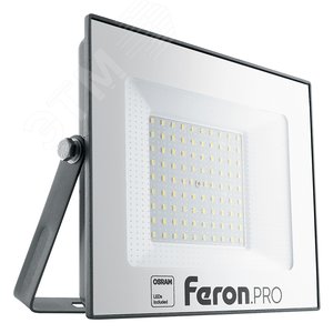 Прожектор светодиодный ДО-100w 6400К 12000 Лм IP65 черный .PRO