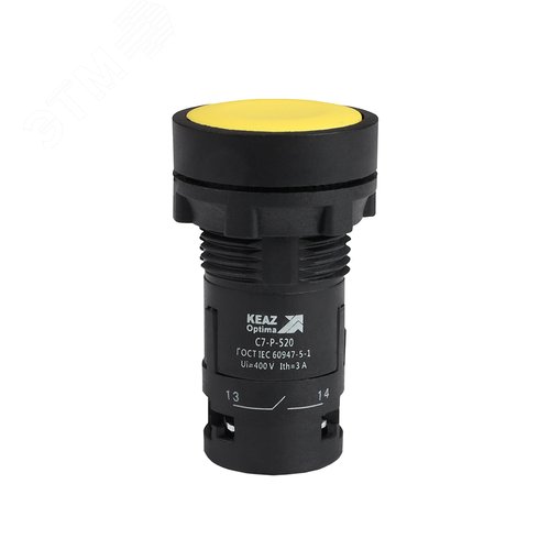 Кнопка OptiSignal Compact D22 C7-P-520 желтая 2НО XB7NA53