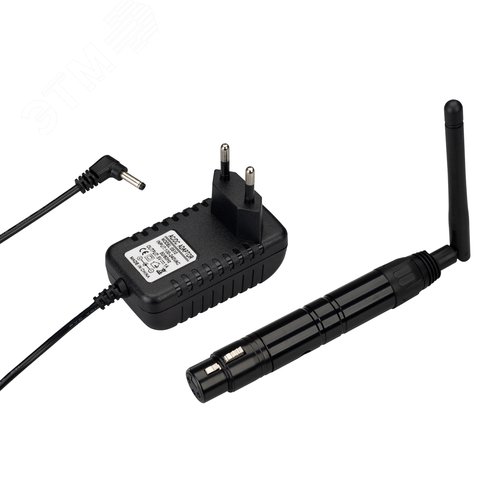Усилитель SMART-DMX-Receiver Black 5V, XLR3 Male, 2.4G ARL, IP20 металл, 5 лет