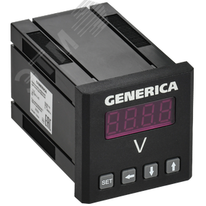 Вольтметр цифровой щитовой однофазный 48х48мм LED GENERICA