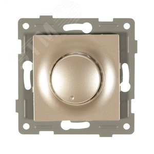 Диммер Ugra, 500 W, механизм, с накладкой и воротком, шампань