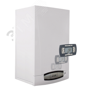 Котел газовый NUVOLA3 COMFORT 280i настенный 28 кВт двухконтурный с открытой камерой сгорания, с встроенным бойлером из нержавеющей стали емкостью 60 л, с выносной панелью управления