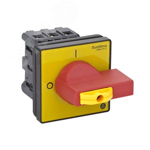 ВЫКЛЮЧАТЕЛЬ-РАЗЪЕДИНИТЕЛЬ 3P 25A IP20 С КРАСНОЙ РУКОЯТКОЙ НА ДВЕРЦУ 4 ВИНТА 1 ЗАМОК