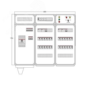Щит управления электрообогревом DEVIBOX HR 24x4400 3хD330 (в комплекте с терморегулятором и датчиком температуры)