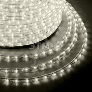 Дюралайт LED, эффект мерцания 2 W тёплый белый, 36 LED/м, 100 м