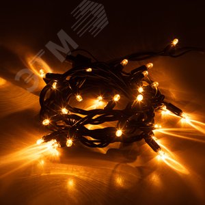Гирлянда 30LED Нить 3 м,желтый свет, черн. каучук, 220В, IP65 ERAPS-NZ1
