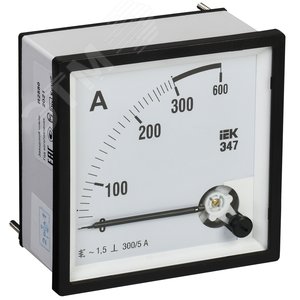 Амперметр Э47 300/5А 72х72 AC включение через трансформатор 1.5 класс точности
