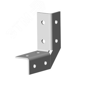 Угол 3D, 8 отверстий, толщ. 4,0 мм, гальван. цинк