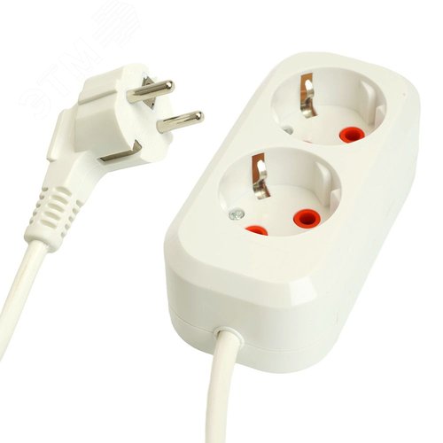 Удлинитель 2-местный с/з 3x1мм2 5м 250В 16А Home HM06-21-05 белый