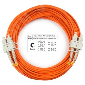 Патч-корд оптический duplex 10м SC-SC 62,5/125MM LSZH