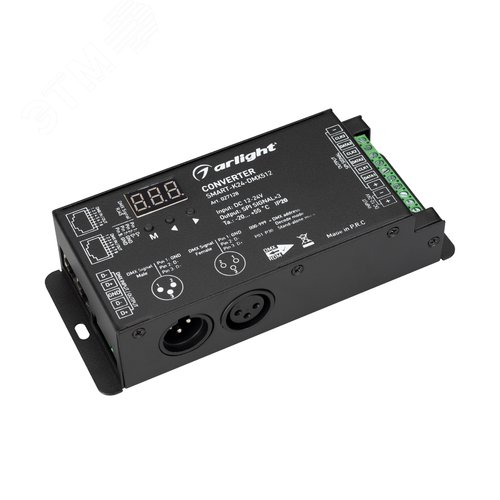 Конвертер SMART-K24-DMX512 12-24V, SPI, 2.4G ARL, IP20 металл, 5 лет