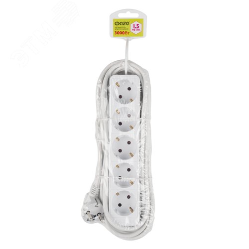 Удлинитель бытовой ФАZА FTG-05-150 5x1,5 с заземлением