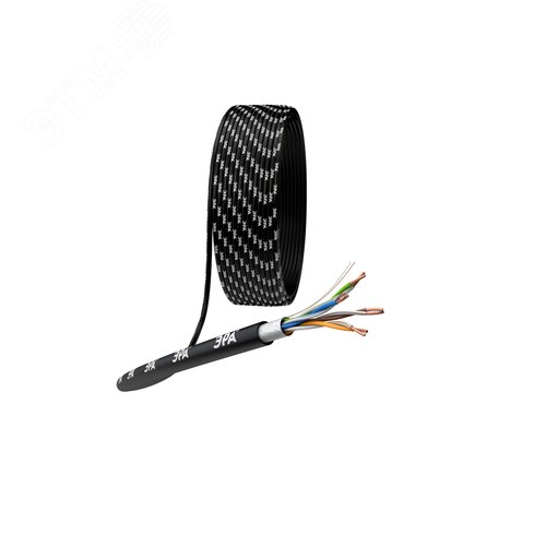 Кабель витая пара F/UTP Cat5e 4x2x24 AWG CU PE наруж. 305м F-4-PE