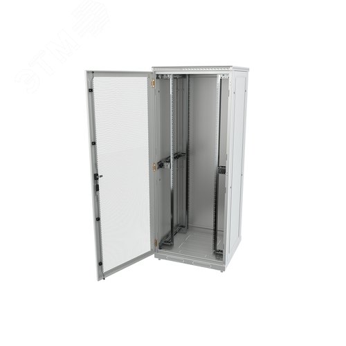 Шкаф телекоммуникационный напольный 47U 800x1000 ШТ-НП-47U-800-1000-ПП, передняя и задняя дверь перфорированная
