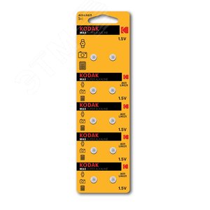 Батарейка AG0 (379) LR521, LR63 [KAG0-10] MAX Button Cell (100/1000/98000)