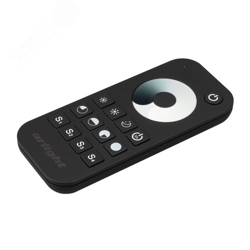 Пульт SMART-R24-DIM Black 1 зона, 2.4G ARL, IP20 пластик, 5 лет