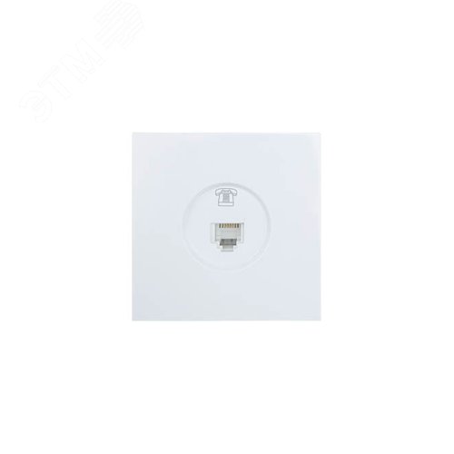 ZIMA Розетка телефонная евро белая Lezard 704-0288-137