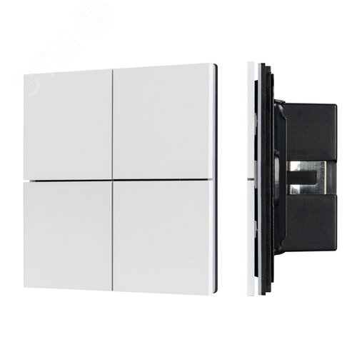 Панель кнопочная KNX-304-23-IN White BUS, Frameless IARL, IP20 металл, 2 года