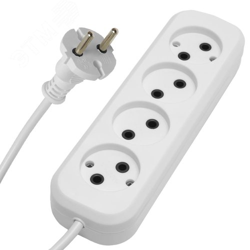 Удлинитель 4-местный б/з 2x0.75 5м 250В 10А Home HM01-40-05 У10-429 белый