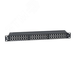 Патч-панель высокой плотности 19', 1U, 48 портов RJ-45, категория 6, полностью экранированная, Dual IDC