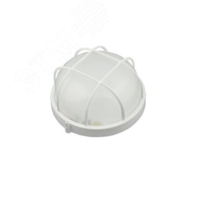 Светильник влагозащищенный под лампу Е27 UWL-R02 100W/E27 IP54 WHITE Kруг/Решетка