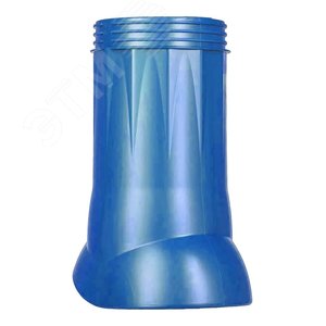 Выход вентиляционный пластиковый без утеплителя, D125/160, цвет Blue