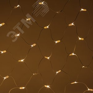 Светодиодная новогодняя гирлянда ERAPS-SKW1 сеть 2x3 м тёплый белый свет 300 LED белый кауч.