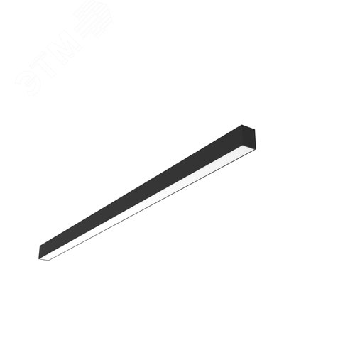 Cветильник cветодиодный Angusta 1009x35x45мм накладной 21 Вт 3000 К IP40 RAL9005 черный муар с рассеивателем опал аварийный автономный постоянного действия