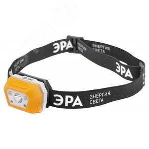 Фонарь налобный светодиодный 3Вт 400Лм IP40 SMD 4 режима аккумуляторный GA-810 желтый сенсорный micro-USB