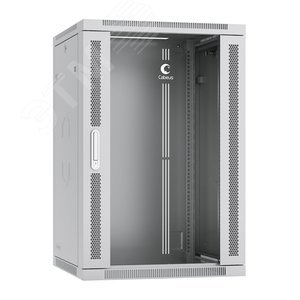 Шкаф телекоммуникационный настенный разобранный 19' 18U 600x600x901mm (ШхГхВ) дверь стекло, цвет серый (RAL 7035)