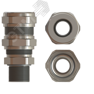 Ввод кабельный под бронированный кабель KBAU1MBNS-LE, M20, 6-12 мм, никелированная латунь