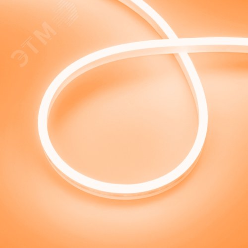 Лента герметичная AURORA-PS-A120-12x6mm 24V Amber 10 W/m, IP65, 2835, 5m, силикон