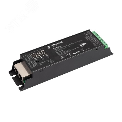 Декодер SMART-DMX512-305-63-RDM-SUF Black 12-48V 5x4 A RJ-45
