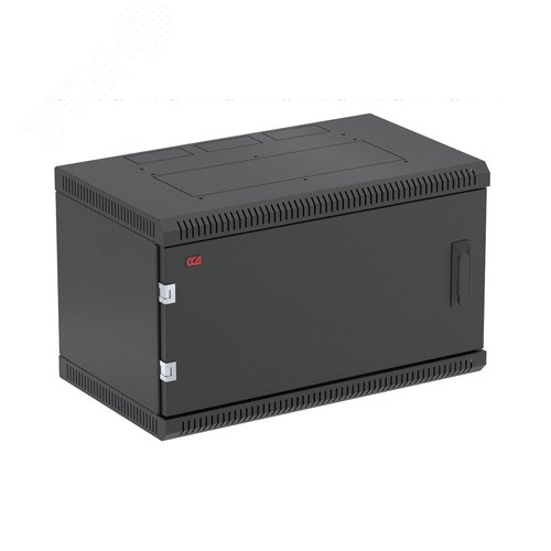 Шкаф телекоммуникационный настенный разборный черный 6U 600x650 ШТ-НСр-6U-600-650-М-Ч дверь металл