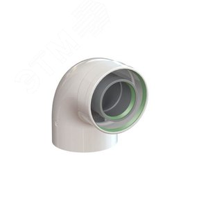 Отвод 90 град коаксиальный d 60/100 мм