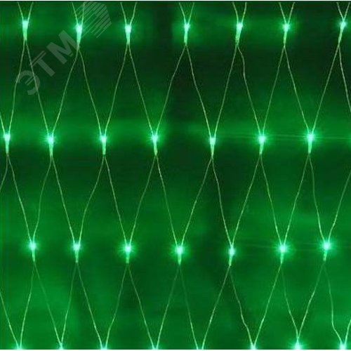 Электрогирлянда Сетка 144 LED уличная зеленая