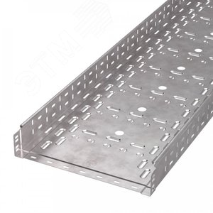 Лоток перфорированный Стандарт INOX (AISI 409) 400х80х3000 (1,0 мм) (6 м/уп)