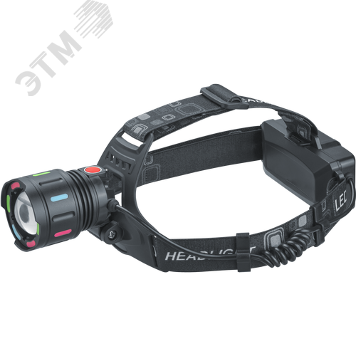 Фонарь светодиодный NPT-H44-ACCU 10Вт 1LED налобный аккумуляторный