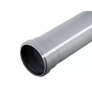Труба канализационная 75x1000 мм, толщина 1.9, PP однораструбная, серая